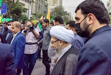 رییس مجمع تشخیص مصلحت نظام در راهپیمایی روز قدس + عکس