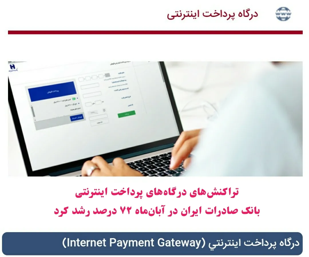 رشد ٧٢ درصدی تراکنش&zwnj;های درگاه&zwnj;های پرداخت اینترنتی بانک صادرات در آبان&zwnj;ماه
