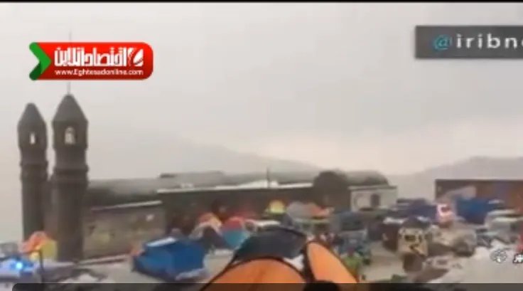 بارش برف تابستانی در ارتفاعات سبلان +فیلم