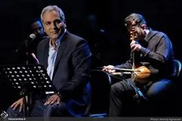 مهران مدیری پس از کنسرت کنار زنان بازیگر +تصاویر