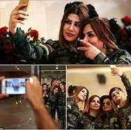 دختران پیشمرگ کُرد با سلفی‌جدید +عکس