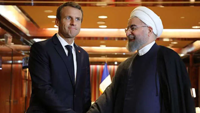 دیدار روحانی و ماکرون در نیویورک +فیلم