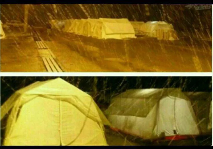 باران و برف و رؤیای کانکس در مناطق زلزله‌زده
