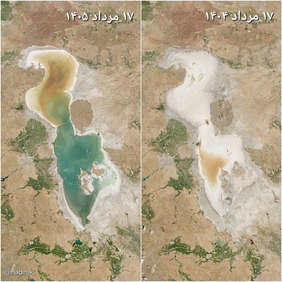 تصویری خوشحال کننده از دریاچه ارومیه