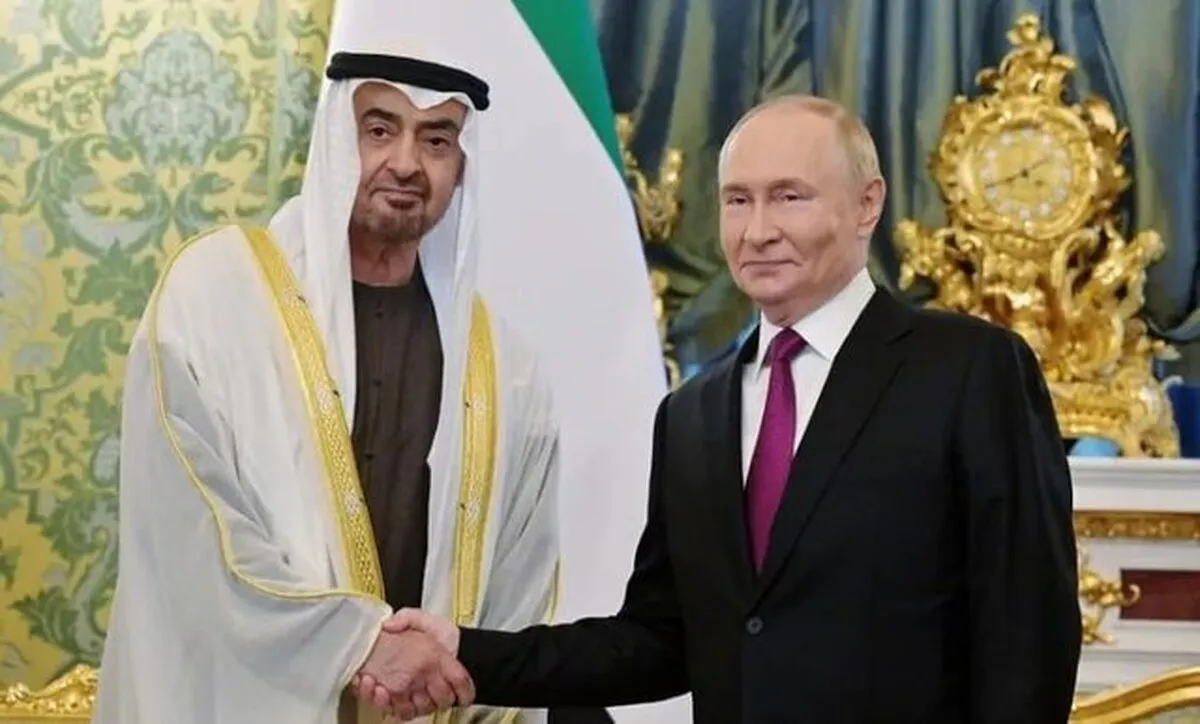 پوتین در دیدار با رئیس امارات: از نزدیک تحولات ایران را زیر نظر داریم
