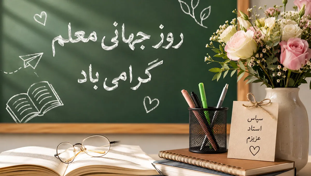 پیام تبریک روز جهانی معلم ۱۴۰۵ / پیامهای عاشقانه، احساسی و رسمی به مناسبت روز جهانی معلم پیام تبریک روز جهانی معلم ۱۴۰۵ / پیامهای عاشقانه، احساسی و رسمی به مناسبت روز جهانی معلم