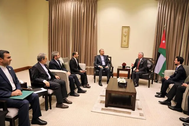 امیر عبداللهیان پیام رییسی را تسلیم پادشاه اردن کرد
