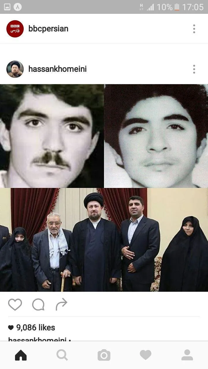 دیدار سیدحسن خمینی با خانواده شهید حسین فهمیده +عکس