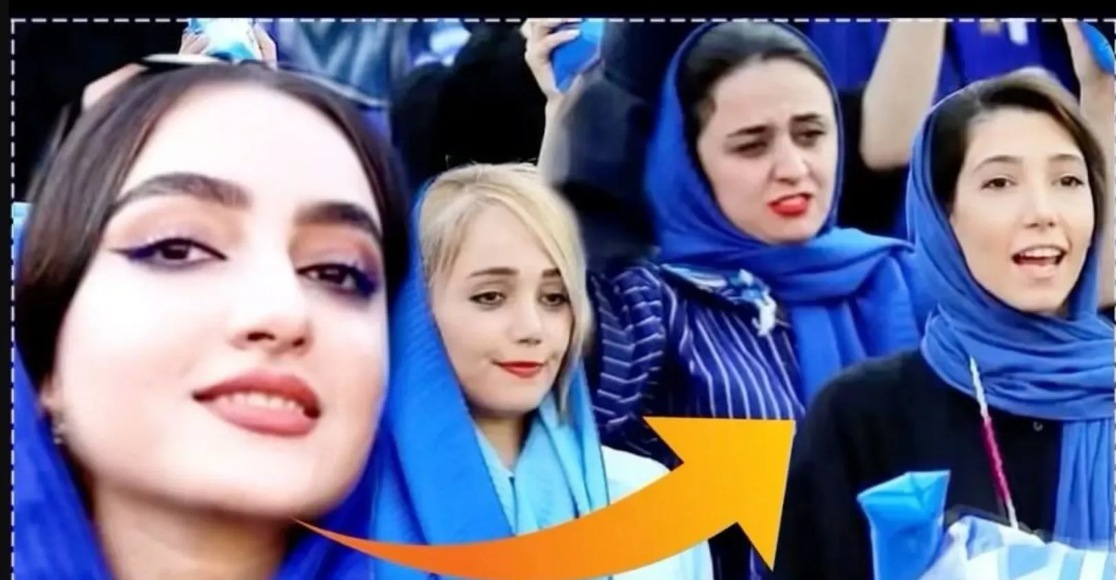 شادی زنان در ورزشگاه آزادی + فیلم