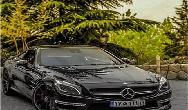 مرسدس بنز SL خاص با پلاک خاص‌تر +عکس