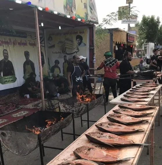 غذای اعیانی در راه کربلا +تصاویر