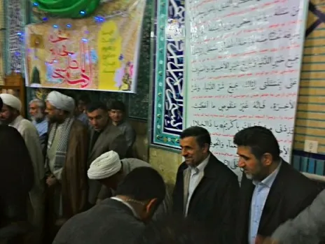 احمدی نژاد در افسریه +تصاویر