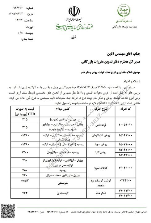 سقف ارزی کالاهای اساسی مشخص شد / قیمتها کاهش مییابد؟ سقف ارزی کالاهای اساسی مشخص شد / قیمتها کاهش مییابد؟