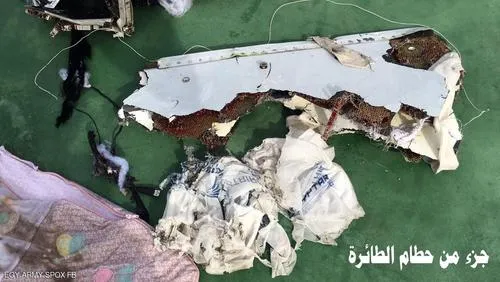 لاشه هواپیمای مصری بعد از سقوط +عکس