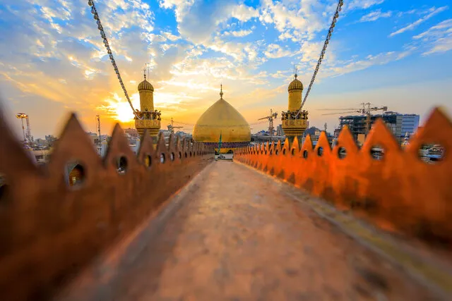 تصویر ماهواره ای از حرم مطهر امام علی (ع) + فیلم