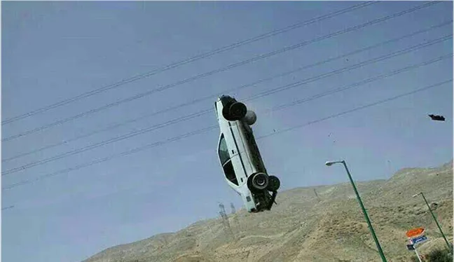 وقتی پژو ۴۰۵ پرواز می‌کند +عکس