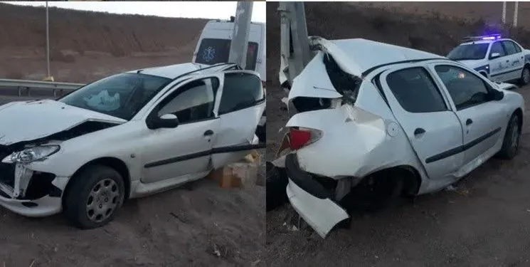 صحنه تصادف «مائده جوانفر» + فیلم