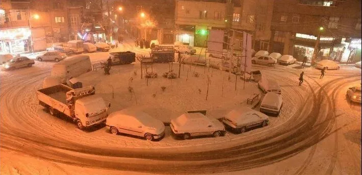 بارش سنگین برف در اسلامشهر +عکس