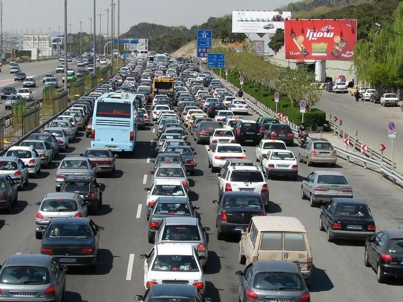 ترافیک سنگین در آزادراه تهران-کرج-قزوین