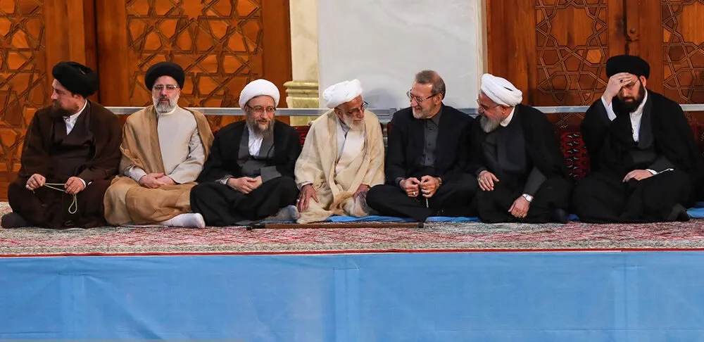 خوش و بش روحانی و لاریجانی با آیت‌الله جنتی +عکس