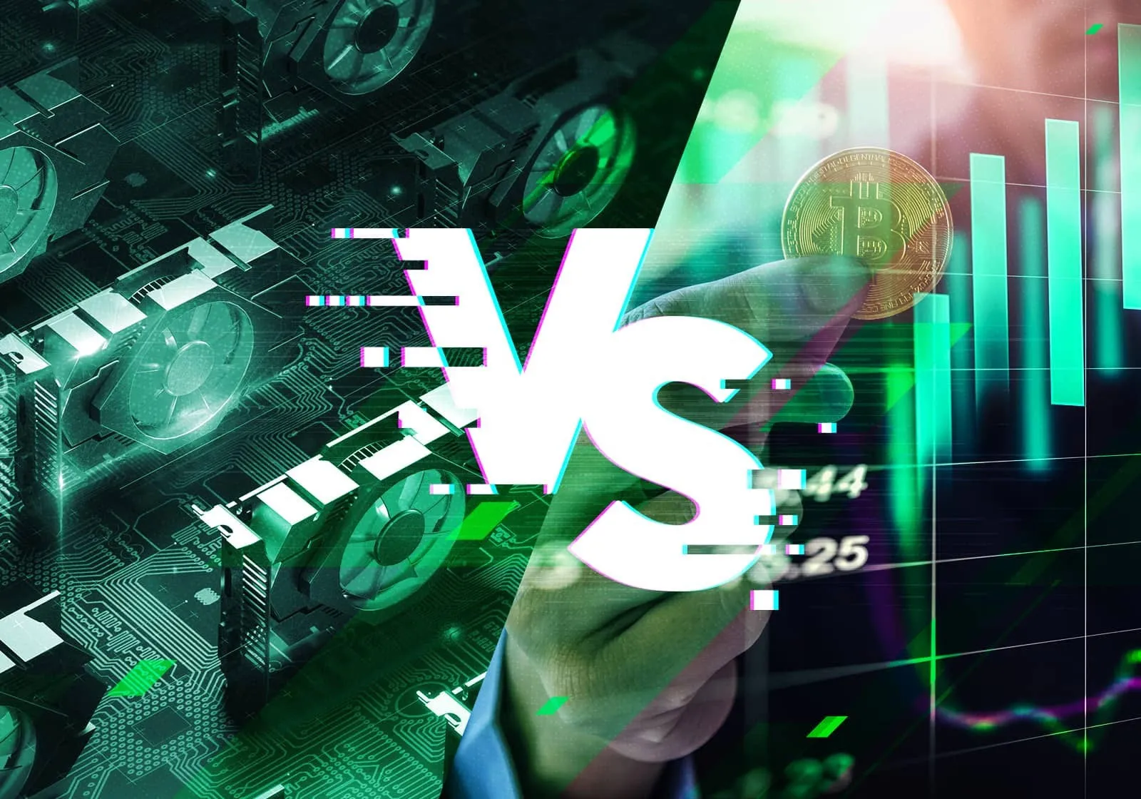 تفاوت خرید بیت کوین trade با ماینینگ