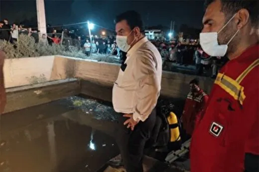 غرق شدن ۳ نفر در کانال آب ورامین + فیلم