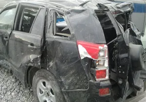 2 کشته در تصادف سوزوکی و تریلی