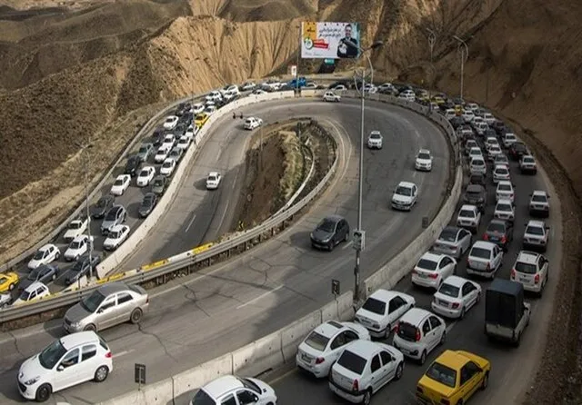در این جاده شمالی ترافیک همچنان سنگین است