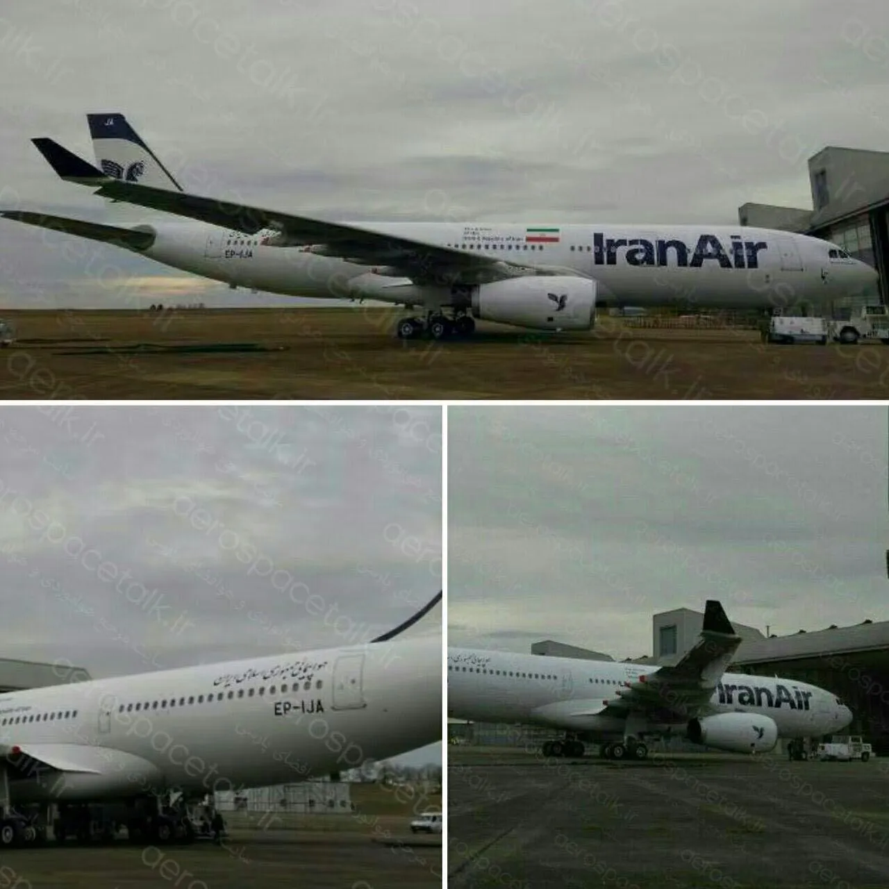 نخستین تصاویر منتشر شده از ایرباس A330 هواپیمایی جمهوری اسلامی ایران 