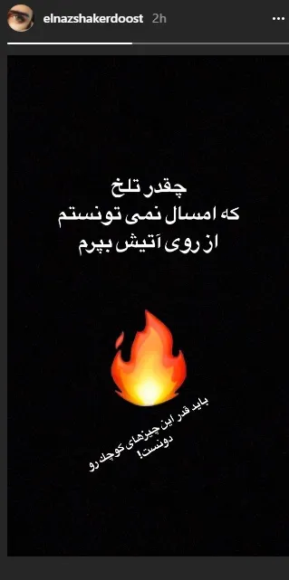 تلخی چهارشنبه‌سوری برای الناز شاکردوست +عکس