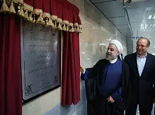 روحانی و قالیباف در مترو +عکس