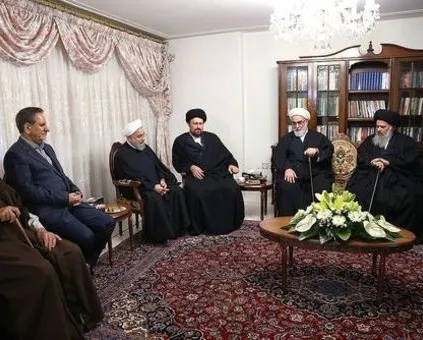 مسئولان نظام در منزل رییس‌‌جمهور +تصاویر