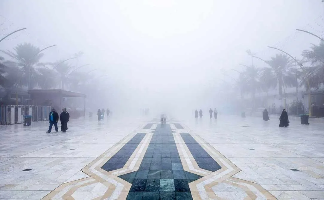 جلوه زیبای بین الحرمین در مه + فیلم