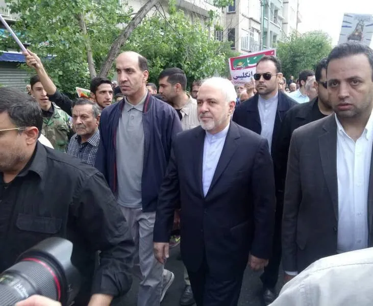 اظهارات مهم ظریف در راهپیمایی روز قدس +فیلم