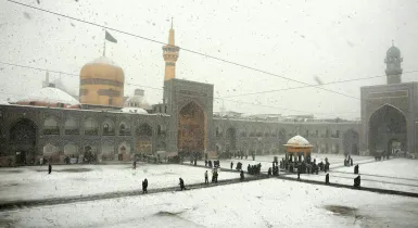 سفید پوشی حرم مطهر امام رضا (ع) +عکس