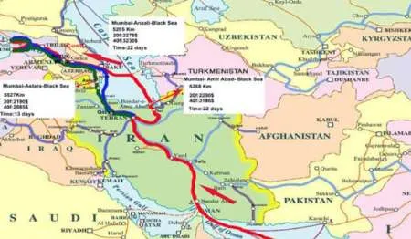 گذرگاه شمال-جنوب زمان حمل بار از روسیه به ایران را کاهش می دهد