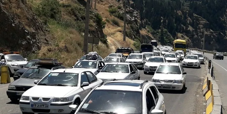 ترافیک سنگین در محور هراز و چالوس