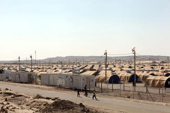 محل نگهداری زنان و فرزندان داعش در جنوب موصل+عکس