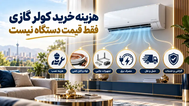 هزینه خرید کولر گازی فقط قیمت دستگاه نیست