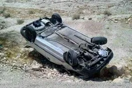 واژگونی سواری تیبا و مرگ سرنشین جوان آن