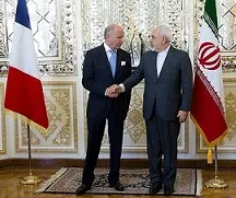 وزیر خارجه فرانسه در دیدار با ظریف +عکس