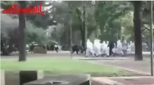 شلیک هوایى پلیس آرژانتین برای شکستن قرنطینه +فیلم