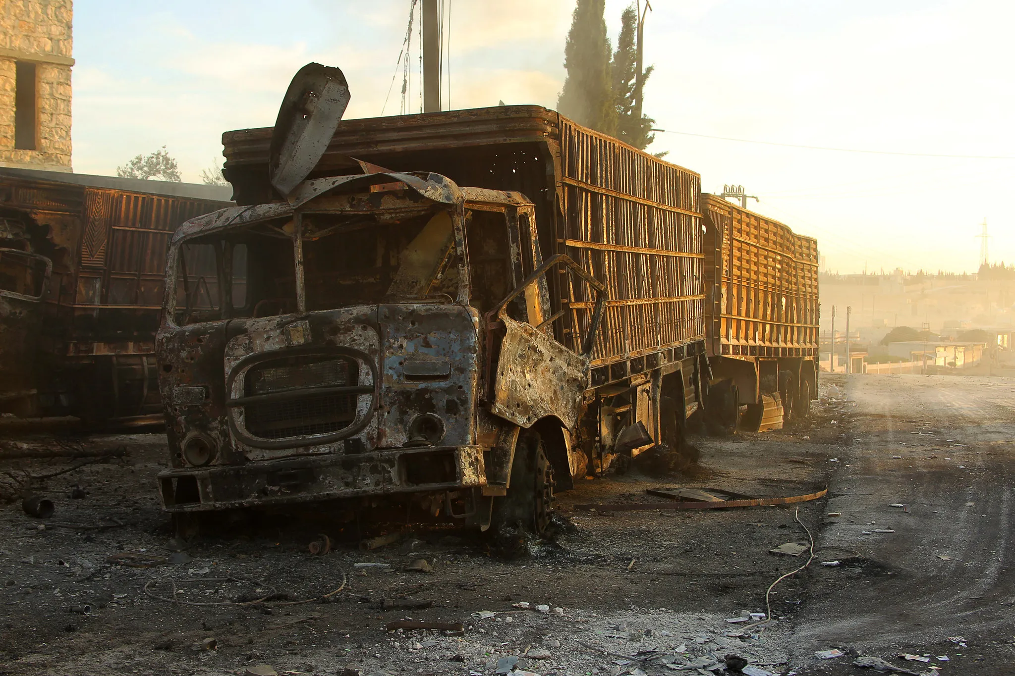 US believes Russian aircraft hit Syria convoy