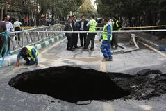 عوارض فرونشست زمین در جنوب تهران