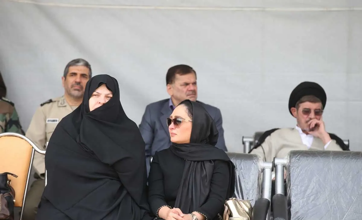 الهام حمیدی در مراسم ختم +عکس