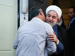 دیدار سرزده رییس‌جمهور با یک جانباز+عکس