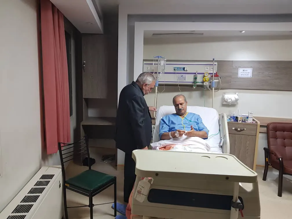 عیادت فتح الله زاده از رئیس فدراسیون فوتبال +عکس