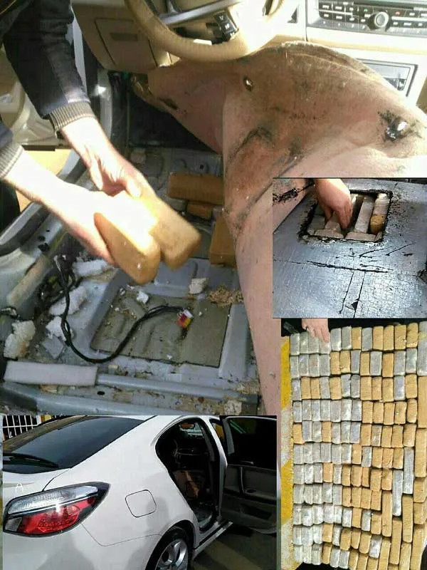 کشف هروئین از داخل یک خودروی لوکس +عکس
